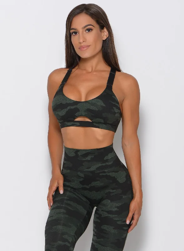 Fit Camo Sports Bra Sports Support Bra