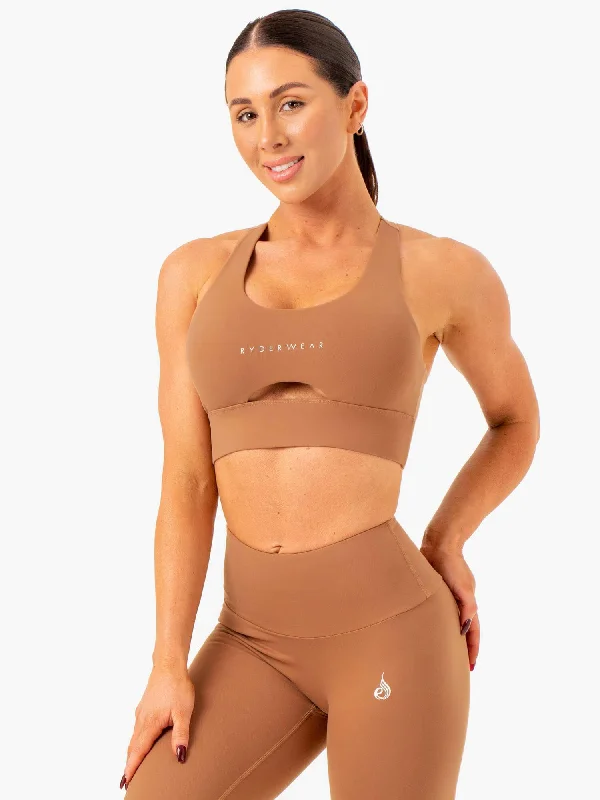 Focus Contour Sports Bra - Mocha Soft Lace Bra