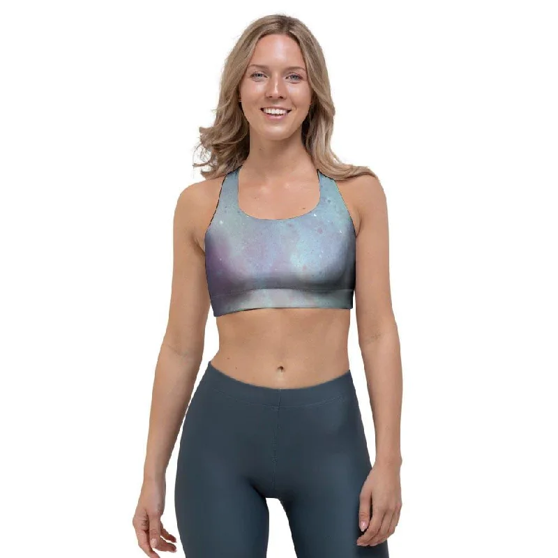 Green Galaxy Space Sports Bra Soft Lace Bralette