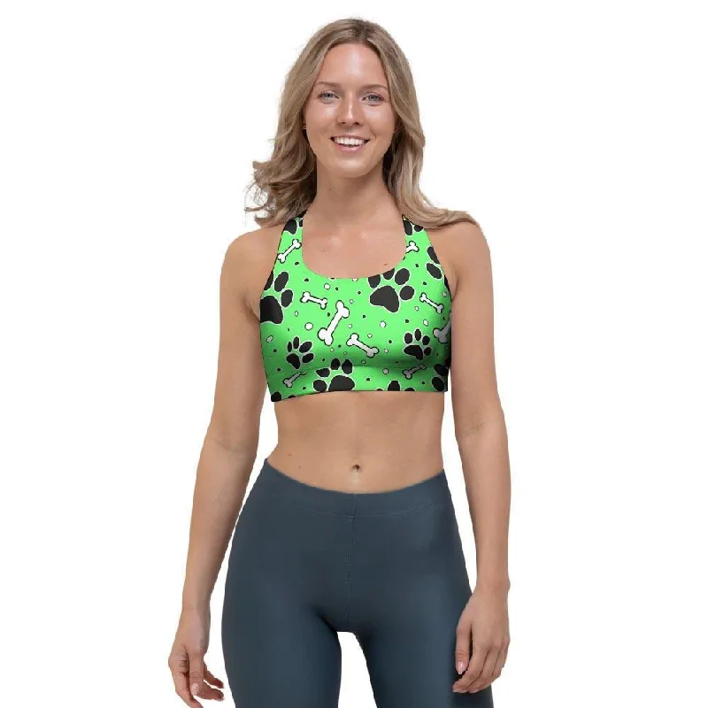 Green Paw Sports Bra Soft Cotton Bra