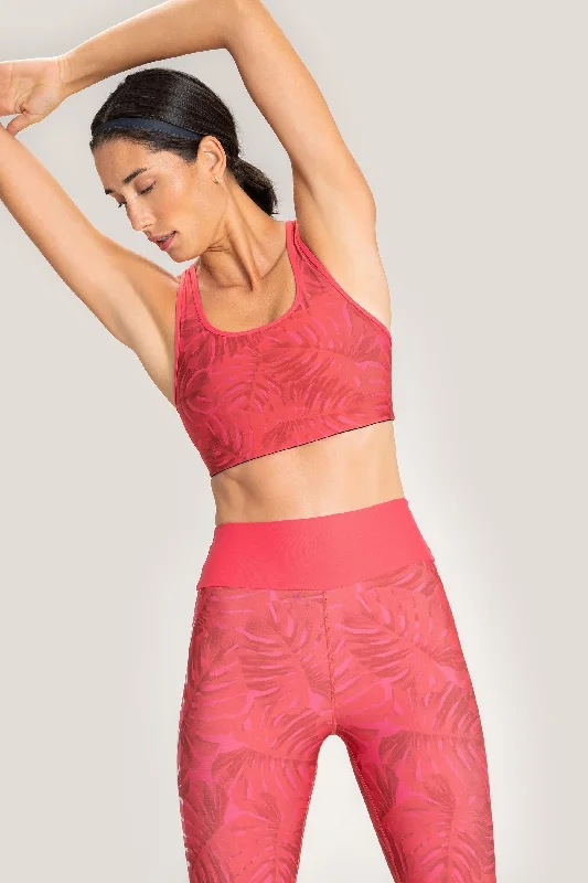 Leafy Mid Sports Bra Light Seamless Bra