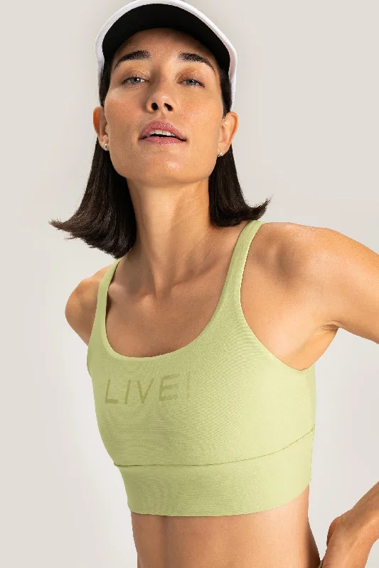 LIVE! Icon Lux Mid Crop Sports Bra Multi-Way Bra Design