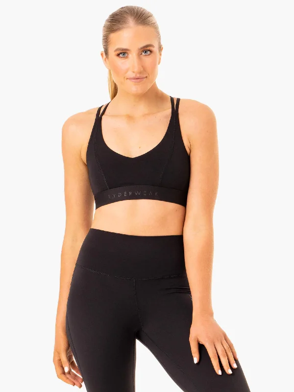 NKD Align Sports Bra - Black Trendy Sports Bra