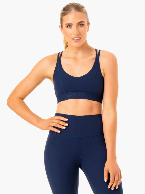 NKD Align Sports Bra - Navy Chic Lace Bra