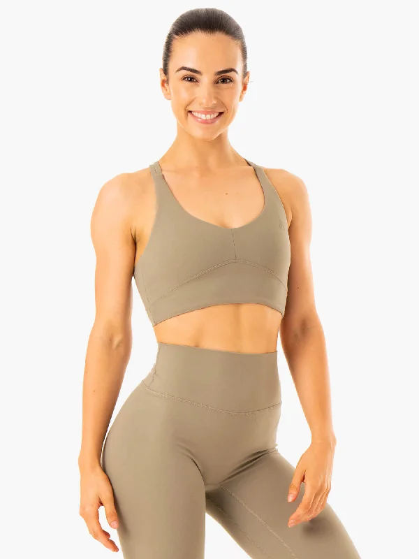 NKD Refine Sports Bra - Khaki Smooth Fit Bra