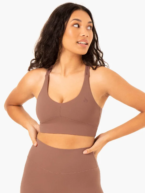 NKD Refine Sports Bra - Mocha Breathable Sports Bra