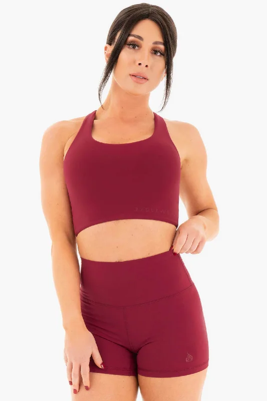 NKD Sports Bra - Berry Red High Support Bra