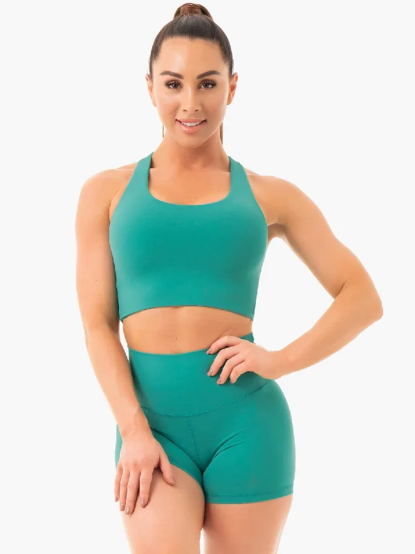 NKD Sports Bra - Turquoise Lightweight Cotton Bra