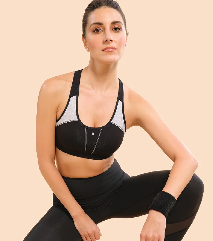 Racer Back Medium Impact Sports Bra with Removable Pads Light Padded Bra