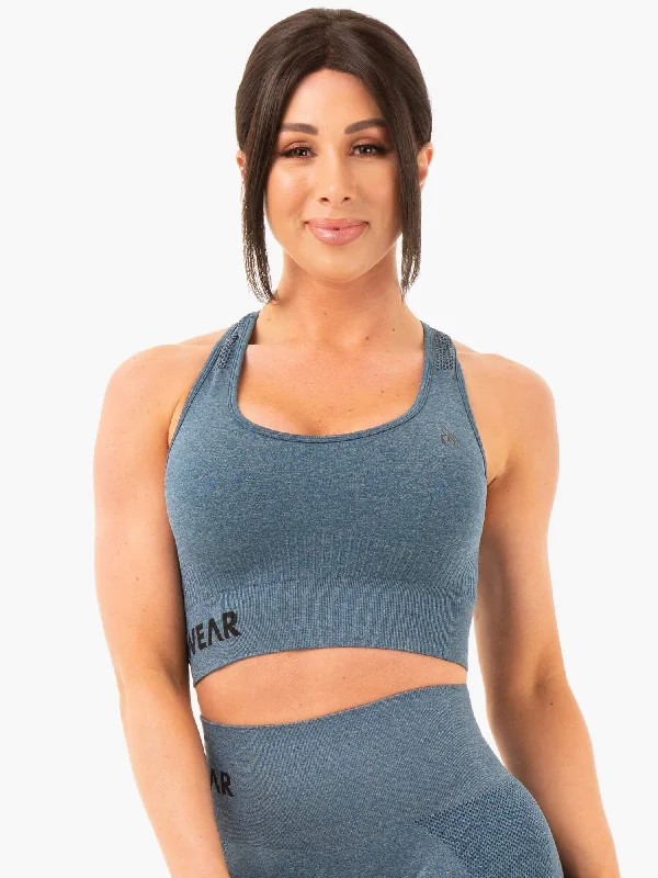 Seamless Staples Sports Bra - Teal Marl Versatile Bralette Set