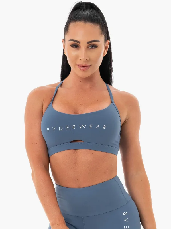 Staples Sports Bra - Steel Blue Sexy Lace Bralette