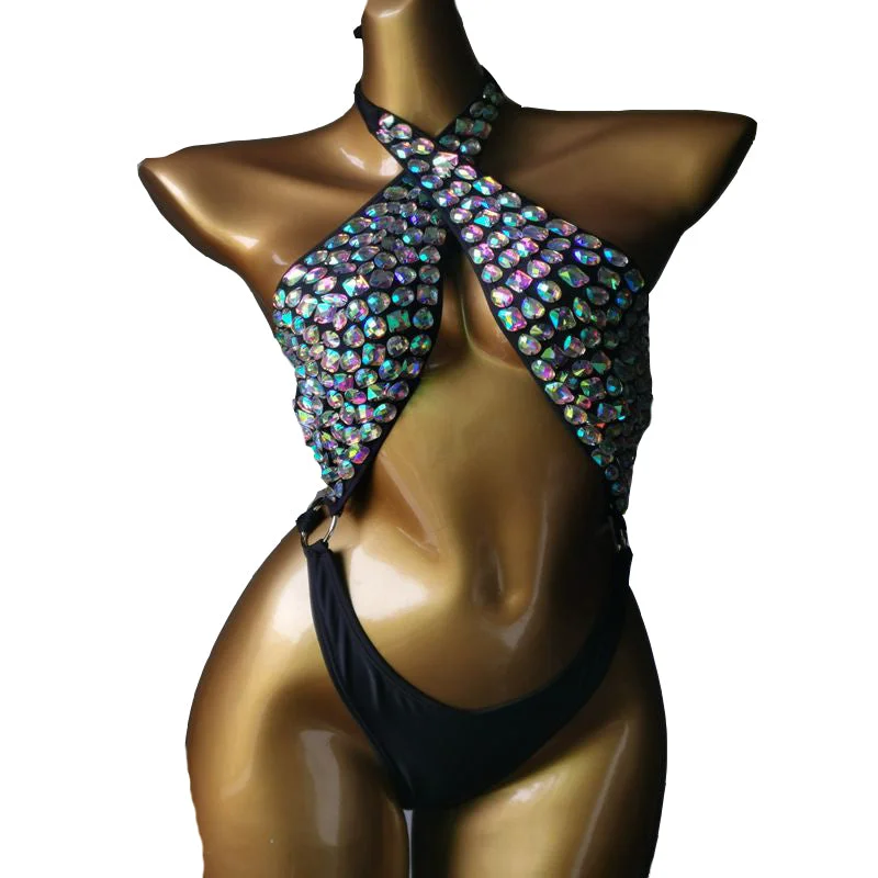 2023 New Sparkling Sexy Women Unique Design Swimwear and Beachwear Crystal Bikini Bling Luxury Diamond Rhinestone Bikini Chic Beach Cover-Up 2023 New Sparkling Sexy Women Unique Design Swimwear and Beachwear Crystal Bikini Bling Luxury Diamond Rhinestone Bikini Chic Beach Cover-Up