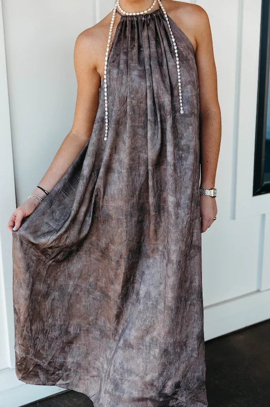 Aileen Maxi Dress - Brown Chic Button-Up Maxi Dress