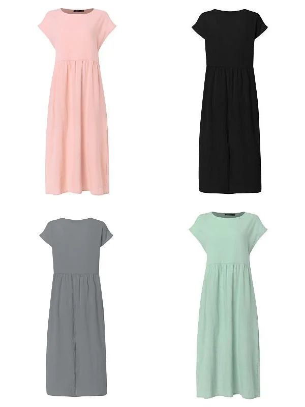 Casual Dress For Women Maxi Dress for Tall Women Stylish Maxi Dress with Pleats