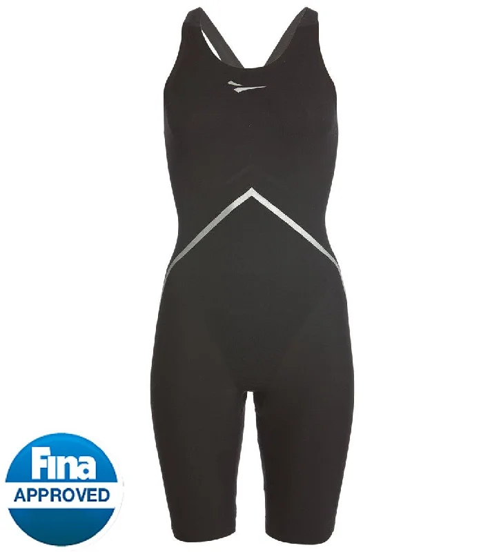 FINIS Women's Rival Open Back Kneeskin Tech Suit Swimsuit Black Floral Print Swimsuit FINIS Women's Rival Open Back Kneeskin Tech Suit Swimsuit Black Floral Print Swimsuit
