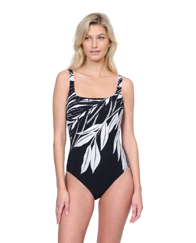 Gottex Nature's Beauty Full Coverage Square Neck One Piece Swimsuit Push-Up Bikini Top Gottex Nature's Beauty Full Coverage Square Neck One Piece Swimsuit Push-Up Bikini Top