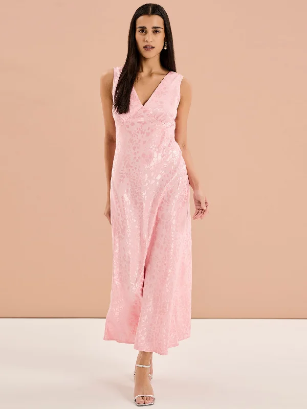 Iris Maxi Dress in Pink Stylish Off-Shoulder Maxi Dress