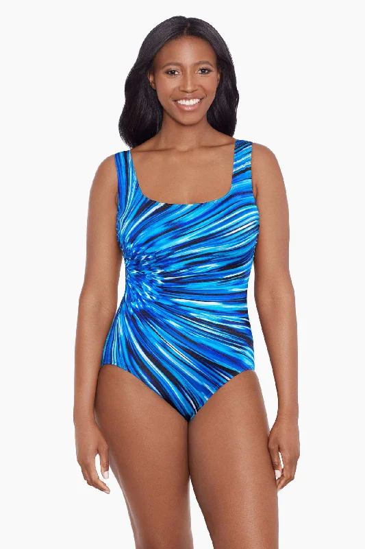 Panel Scoopneck Long Torso One Piece Swimsuit Tank Sparks Fly Comfortable Swim Shorts Panel Scoopneck Long Torso One Piece Swimsuit Tank Sparks Fly Comfortable Swim Shorts