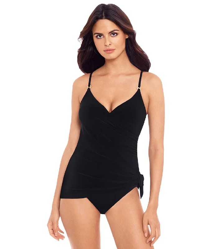Magicsuit by Miraclesuit Women's Willow Swim Dress Black Comfortable Swim Shorts