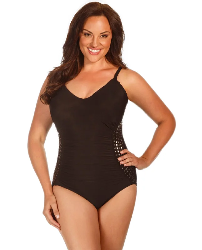 Magicsuit Stud Muffin Plus Size Lauren One Piece Swimsuit Modern High-Waisted Swimsuit Magicsuit Stud Muffin Plus Size Lauren One Piece Swimsuit Modern High-Waisted Swimsuit