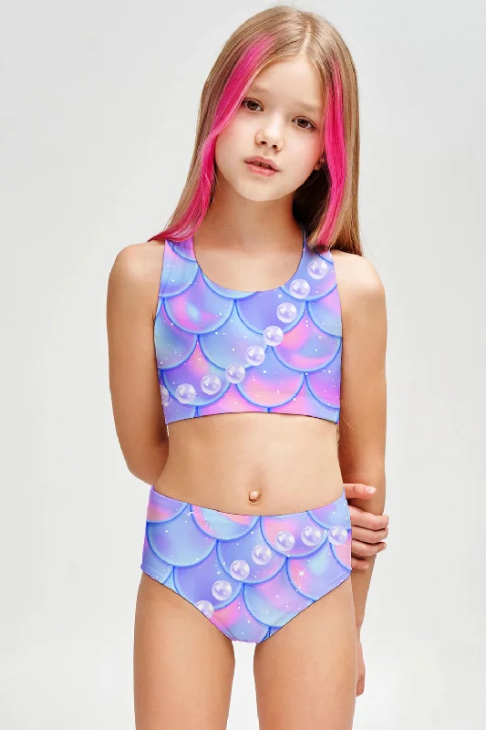 Making Waves Claire Purple Two-Piece Swimsuit Sporty Swim Set - Girls Strapless Swimsuit Top Making Waves Claire Purple Two-Piece Swimsuit Sporty Swim Set - Girls Strapless Swimsuit Top
