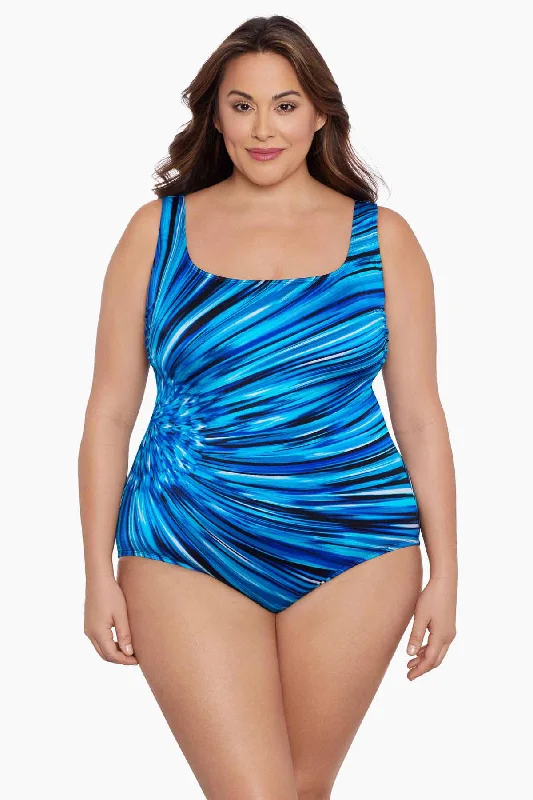 Plus Size Panel Scoopneck Long Torso One Piece Swimsuit Tank Sparks Fly Swimsuit with Skirt Plus Size Panel Scoopneck Long Torso One Piece Swimsuit Tank Sparks Fly Swimsuit with Skirt