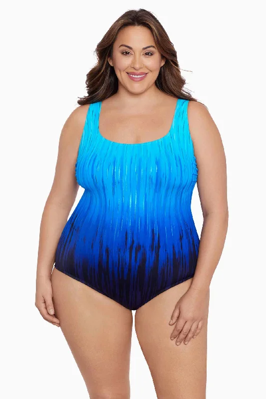 Plus Size Triple X Back Tank Long Torso One Piece Swimsuit High Energy Plunge Neckline Swimsuit Plus Size Triple X Back Tank Long Torso One Piece Swimsuit High Energy Plunge Neckline Swimsuit