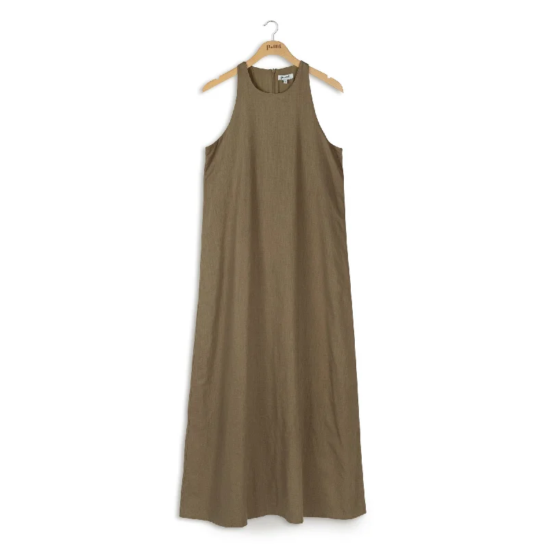 Point Linen Maxi Dress Fashionable Sheer Maxi Dress