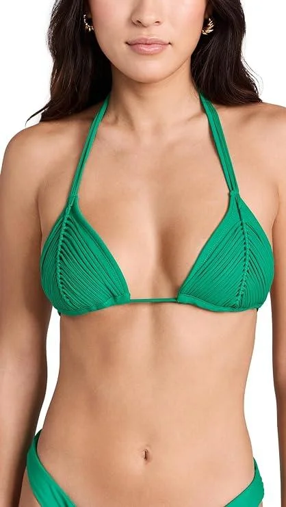 PQ Swim Women's Isla Triangle Bikini Top - Back Tie Closure, Removable Padding, Women's Swimsuit Top High-Waist Bikini Set PQ Swim Women's Isla Triangle Bikini Top - Back Tie Closure, Removable Padding, Women's Swimsuit Top High-Waist Bikini Set