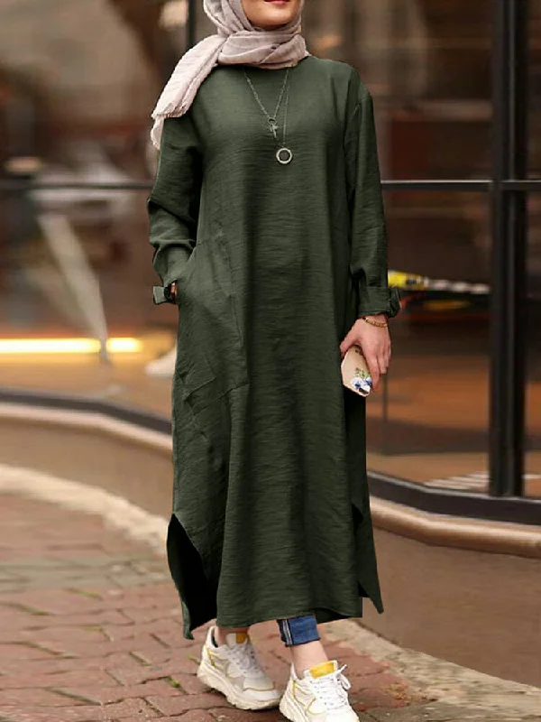 Olive Green Maxi Dress Robe Kaftan Casual Pocket Women Maxi Dress Trendy Button Front Maxi Dress Olive Green Maxi Dress Robe Kaftan Casual Pocket Women Maxi Dress Trendy Button Front Maxi Dress