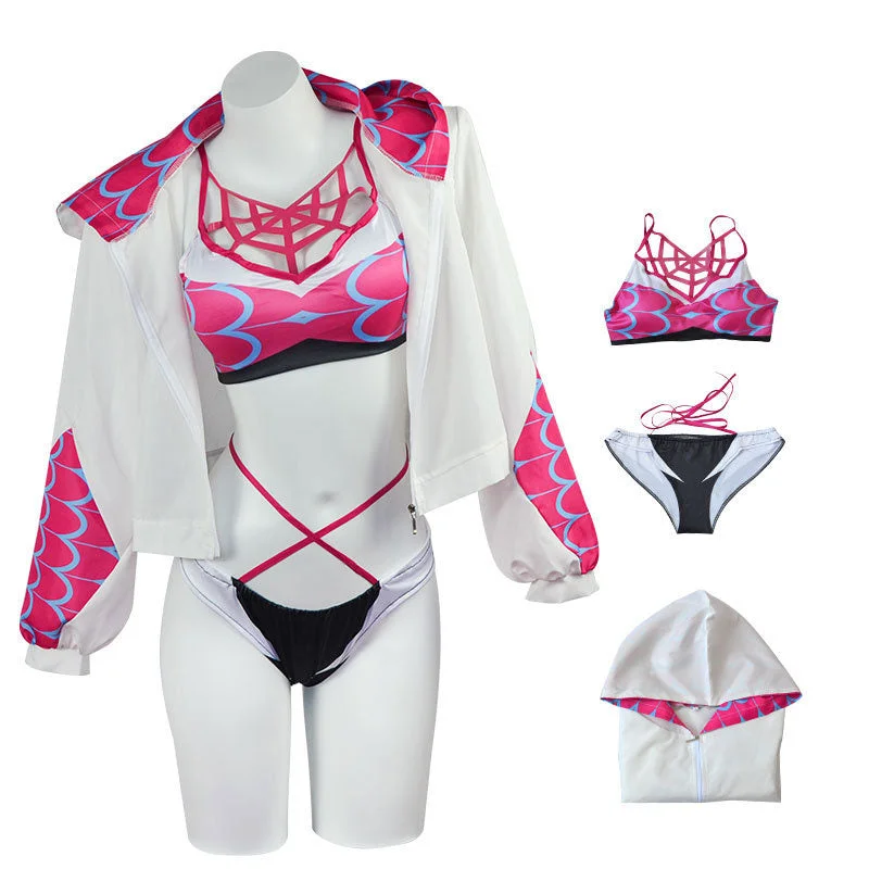 Spider-Man: Across the Spider-Verse Gwen Swimsuit Cosplay Costumes Summer Ready Swimsuit Spider-Man: Across the Spider-Verse Gwen Swimsuit Cosplay Costumes Summer Ready Swimsuit