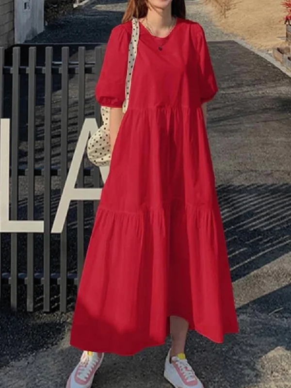 Spring Dress For Women Quality Cotton Maxi Dresses C4B Elegant Maxi Dress with Pockets Spring Dress For Women Quality Cotton Maxi Dresses C4B Elegant Maxi Dress with Pockets