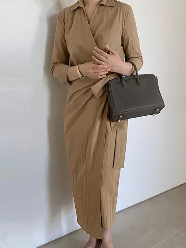 Stylish Maxi Dress Womens Spring Sundress Elegant Pleated Maxi Dress