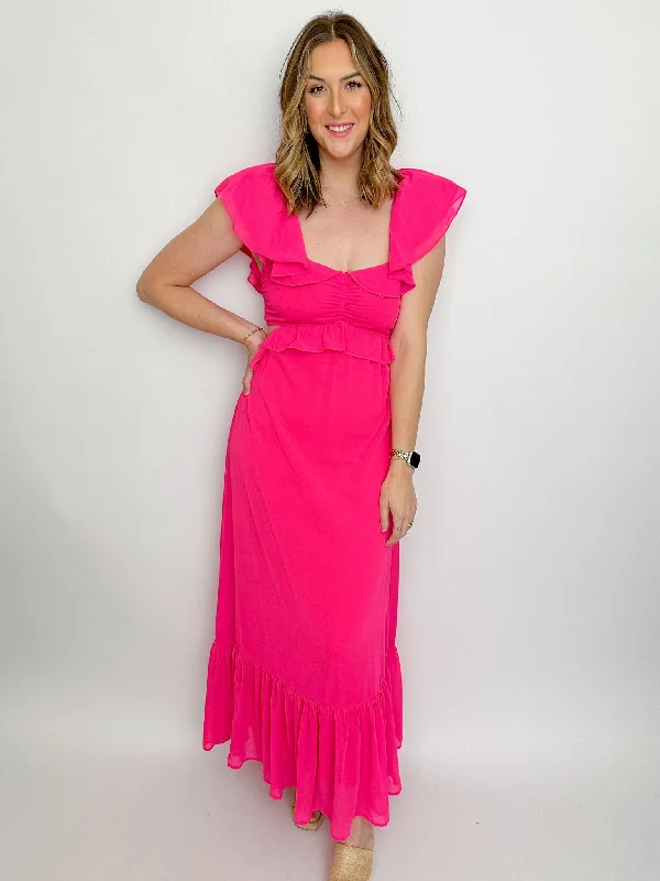 Mirabella Cut Out Maxi Dress Cozy Maxi Dress with Slit