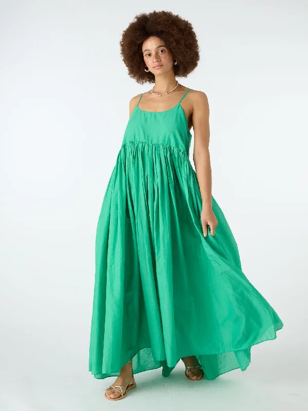 Thora Maxi Dress in Green Classic Tulle Maxi Dress