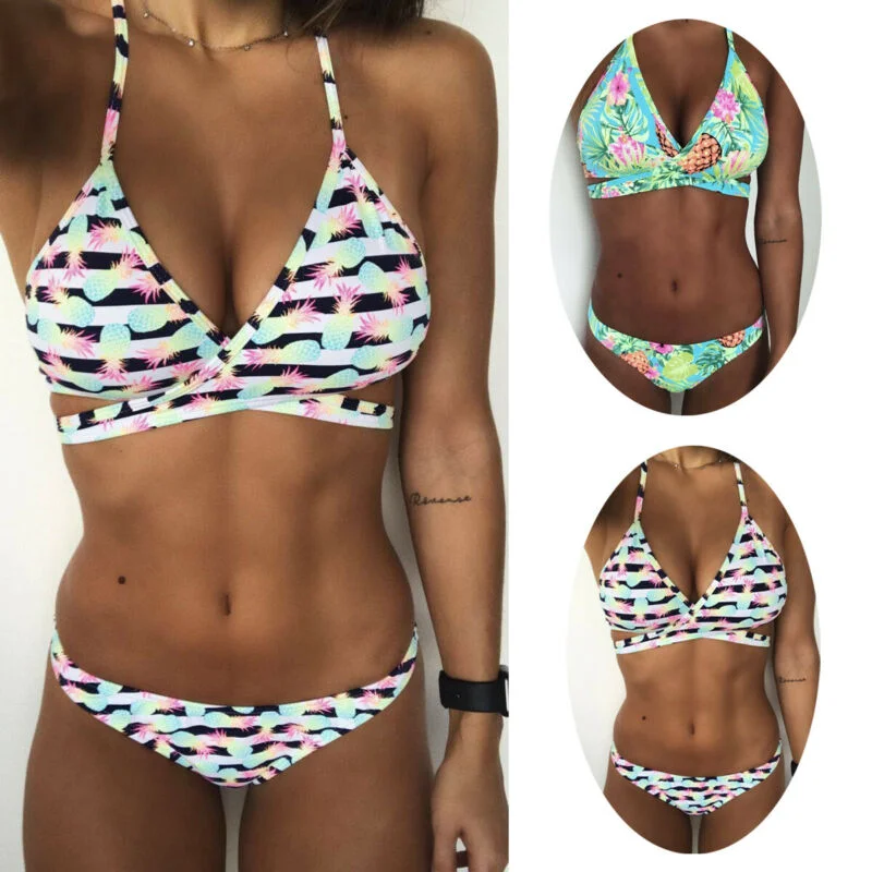 Women's Swimsuit Push-Up Padded Floral Bandage Padded Bra Bra Bikini Set Summer Women's Swimsuit Tops Chic Bikini Set Women's Swimsuit Push-Up Padded Floral Bandage Padded Bra Bra Bikini Set Summer Women's Swimsuit Tops Chic Bikini Set