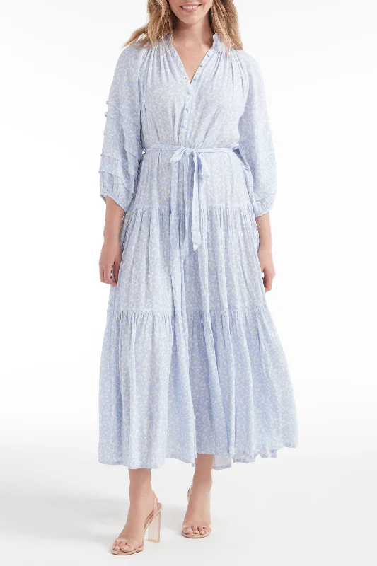 Zoey Jo Belted Tiered Maxi Dresss Classic Solid Maxi Dress