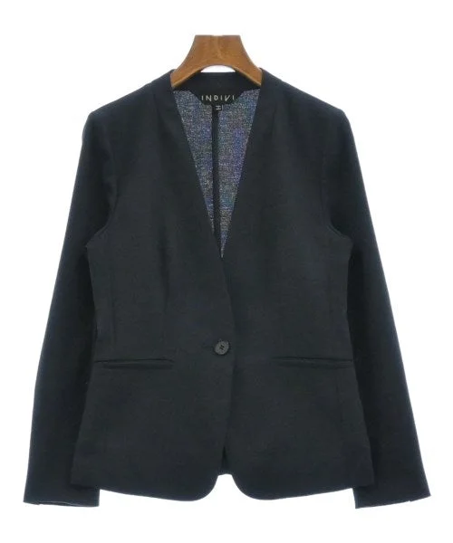 INDIVI Collarless jackets Front Pockets Side Pockets Patch Pockets