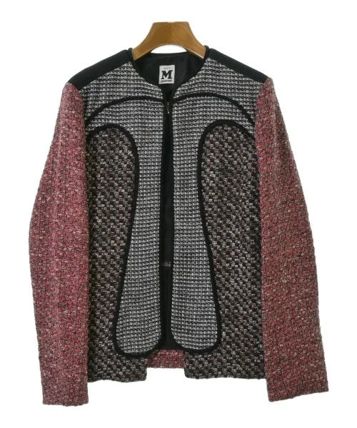 M MISSONI Collarless jackets Denim Fabric Leather Fabric Suede Fabric