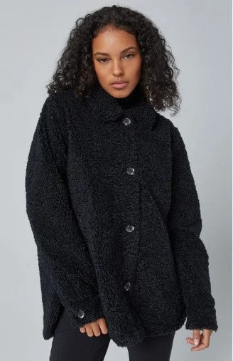 Women's Livi Shearling Shirt Jacket (Past Season) Nylon Fabric Polyester Fabric Spandex Fabric Women's Livi Shearling Shirt Jacket (Past Season) Nylon Fabric Polyester Fabric Spandex Fabric
