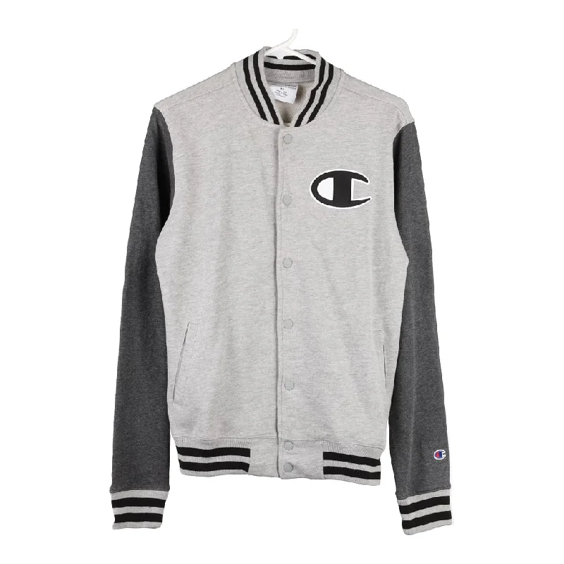 Champion Jacket - XL Grey Cotton Blend Nylon Fabric Polyester Fabric Spandex Fabric