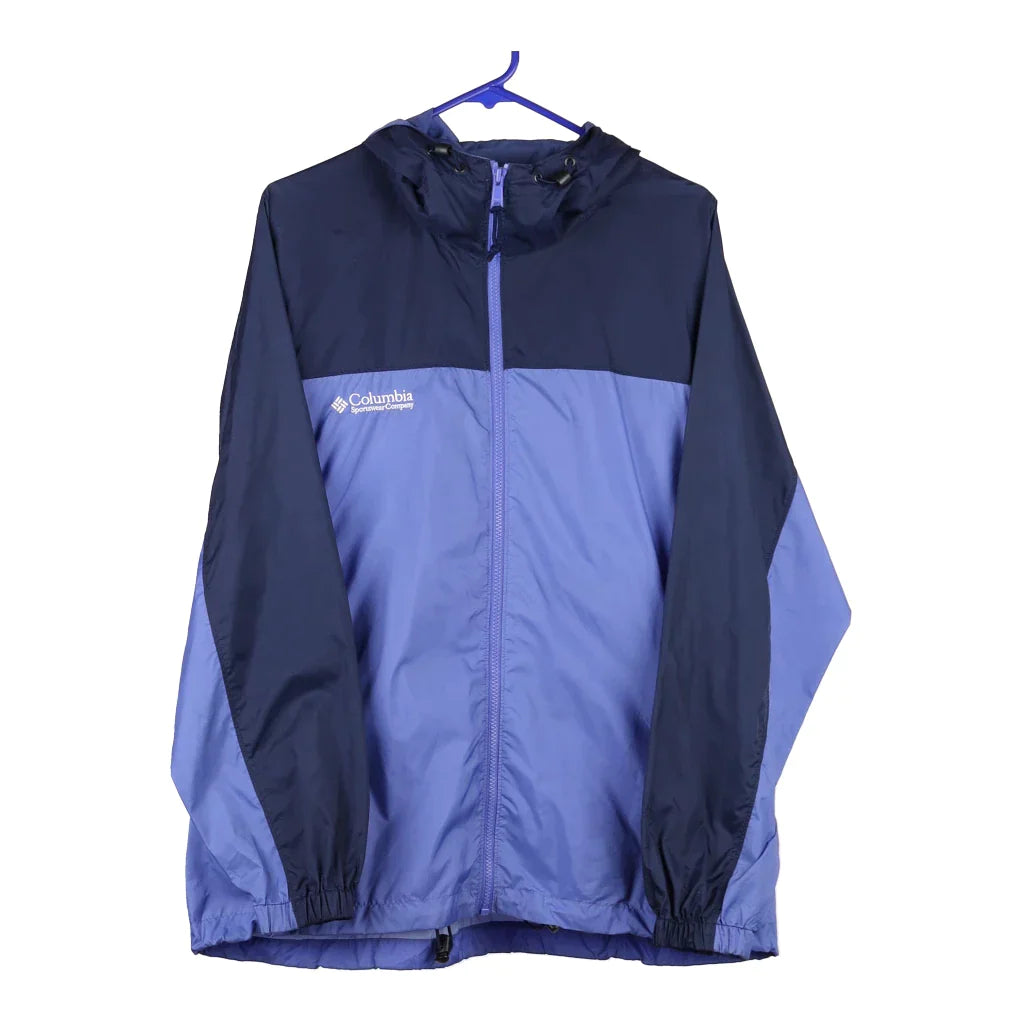 Columbia Jacket - Large Blue Nylon Anorak Shell Jacket Lightweight Jacket