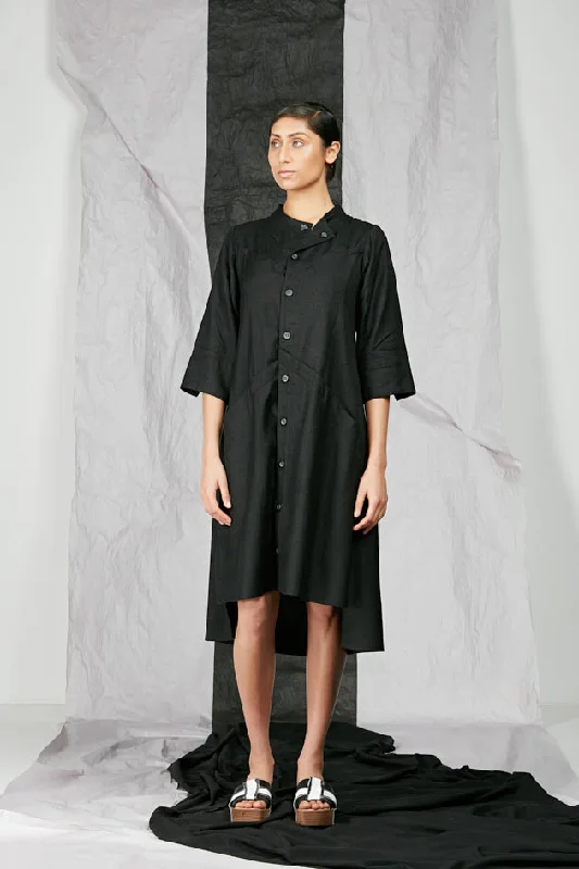 SL21 AVELA LONG SHIRT JACKET - OBSIDIAN Lace Jacket Ribbed Jacket Sequined Jacket