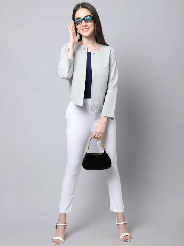 Even Apparels Grey Polywool Open Front Statement Women's Jacket (PW681) Rayon Fabric Velvet Fabric Corduroy Fabric Even Apparels Grey Polywool Open Front Statement Women's Jacket (PW681) Rayon Fabric Velvet Fabric Corduroy Fabric