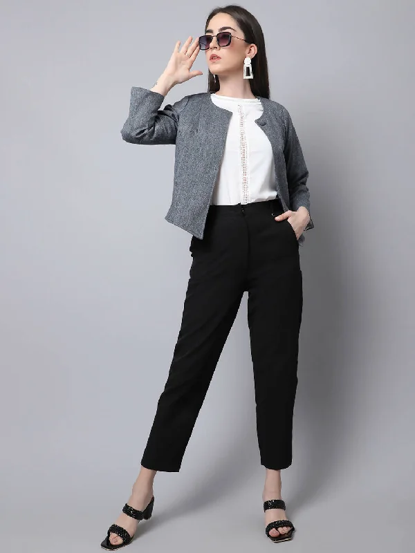 Even Apparels Grey Pure Wool Open Front Statement Jacket Corduroy Jacket Velvet Jacket Brocade Jacket Even Apparels Grey Pure Wool Open Front Statement Jacket Corduroy Jacket Velvet Jacket Brocade Jacket