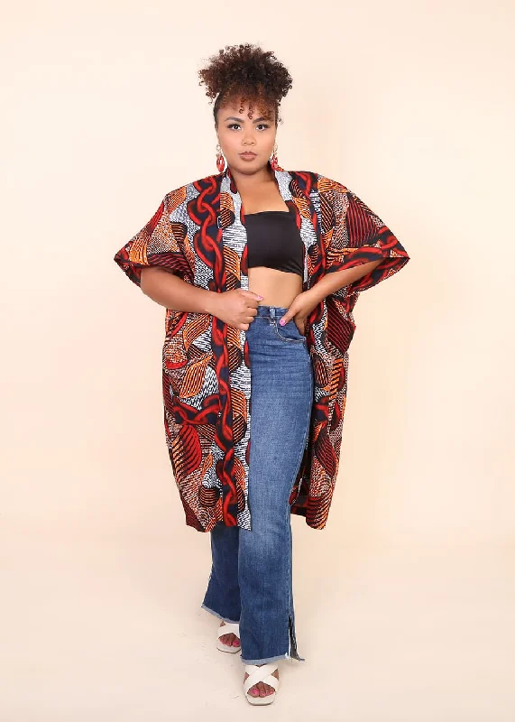 FEYI African Print Kimono Women's Jacket Print Jacket Jacquard Jacket Patchwork Jacket FEYI African Print Kimono Women's Jacket Print Jacket Jacquard Jacket Patchwork Jacket