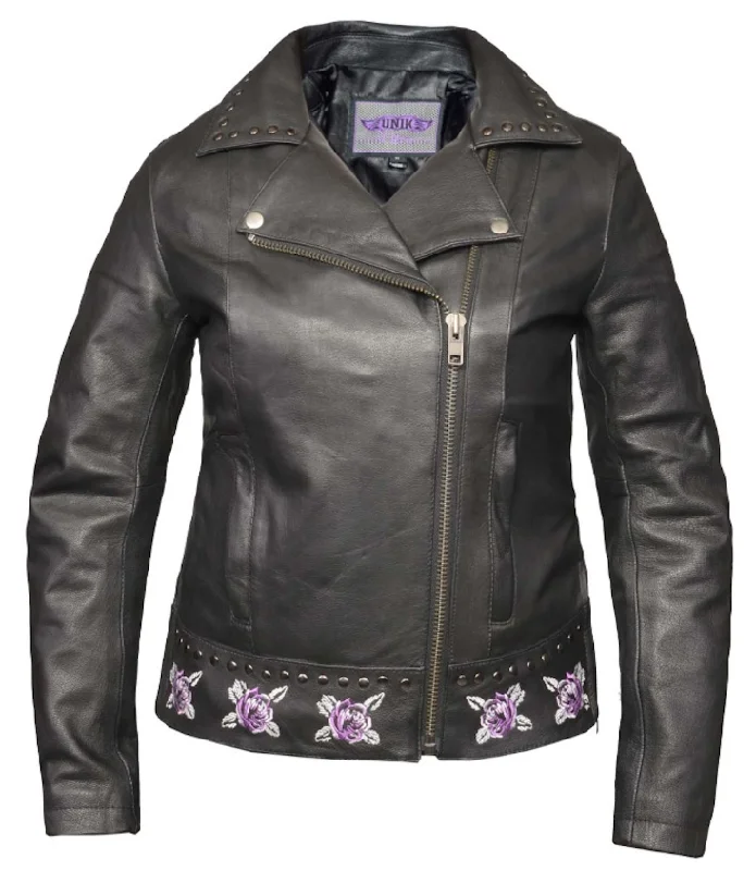 Flowering Leather Womens Leather Jacket Oversized Jacket Tailored Jacket Straight Jacket Flowering Leather Womens Leather Jacket Oversized Jacket Tailored Jacket Straight Jacket