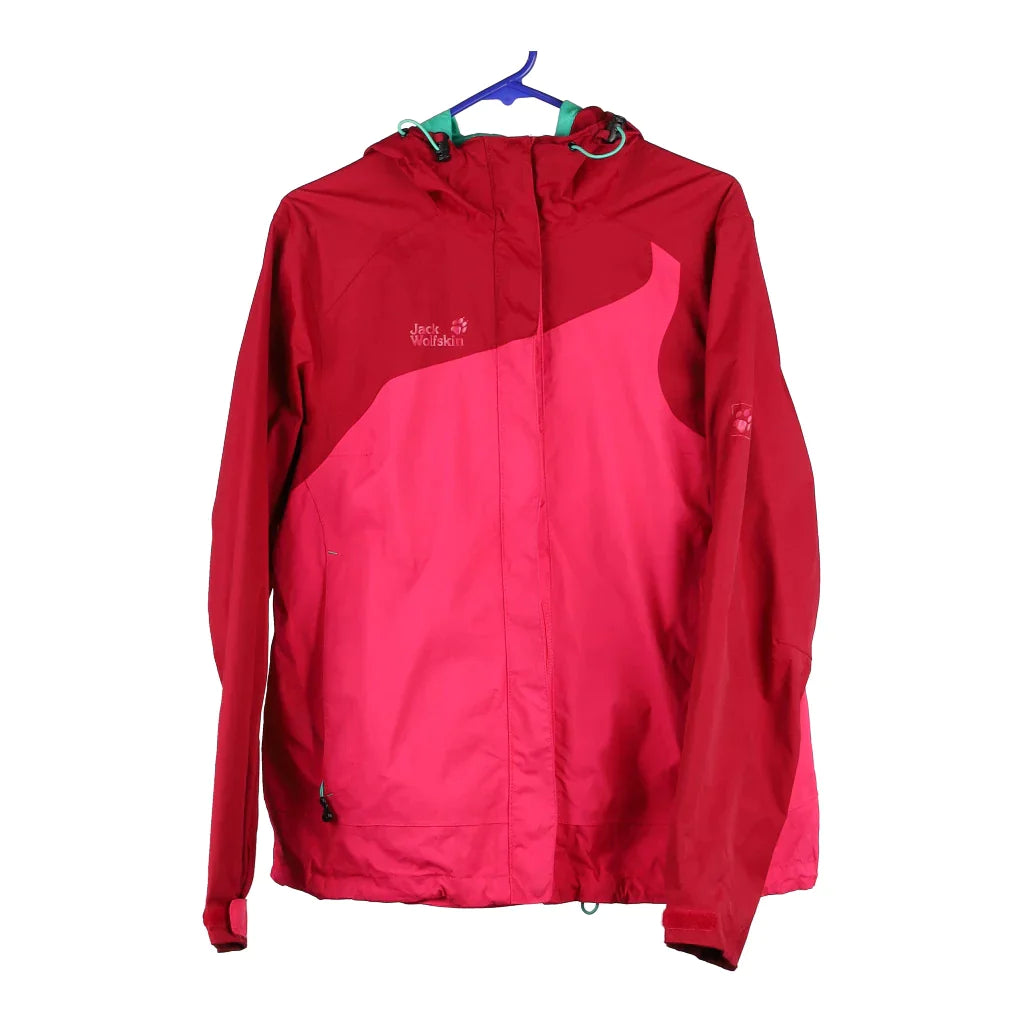 Jack Wolfskin Jacket - Large Red Nylon Print Jacket Jacquard Jacket Patchwork Jacket Jack Wolfskin Jacket - Large Red Nylon Print Jacket Jacquard Jacket Patchwork Jacket