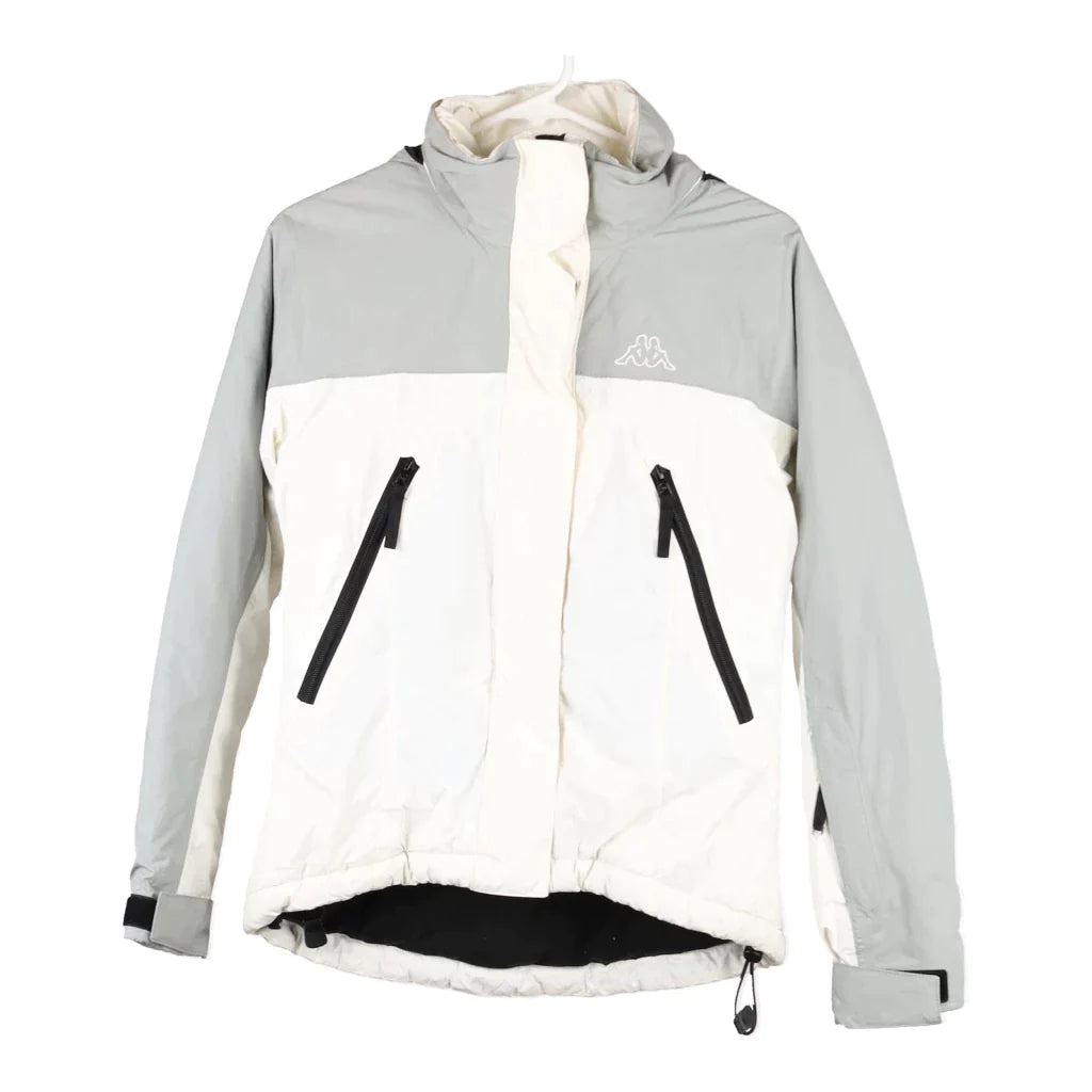Kappa Jacket - XS White Nylon Collared Jacket Crew Neck Jacket Turtle Neck Jacket
