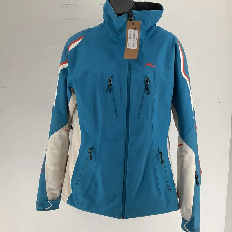 Kjus Women's Insulated Ski Jacket Boat Neck Shawl Collar Notched Collar